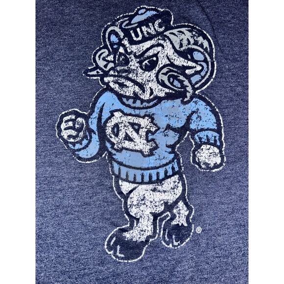 Majestic Men’s North Carolina UNC Long Sleeve Ram Gray Sweatshirt Large L - Picture 9 of 10